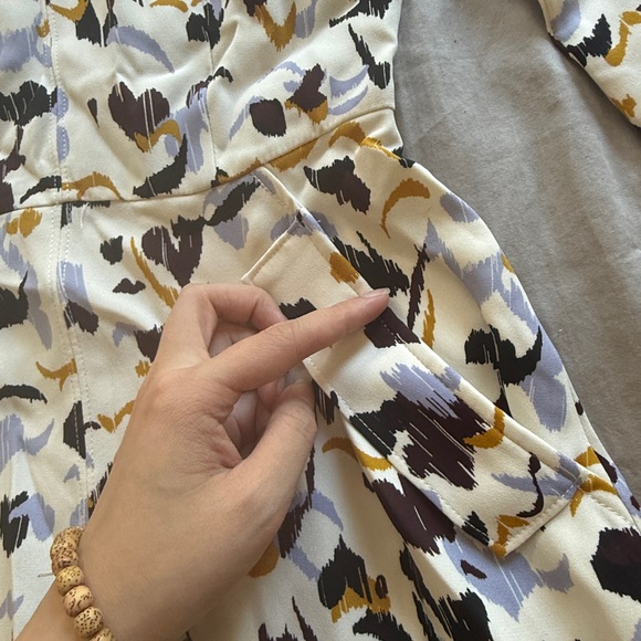 A.L.C. silk Multicolor Long Sleeve mini Dress - Picture 7 of 10